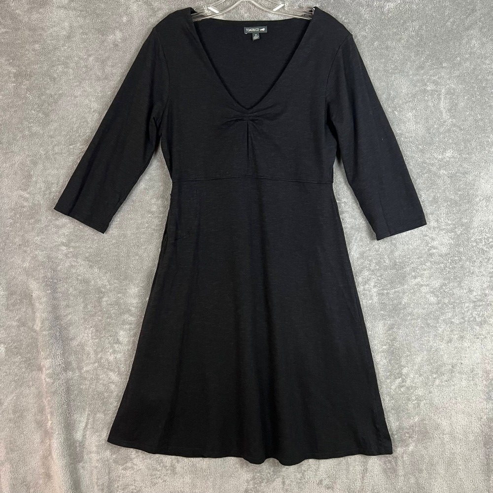 Toad & CO Roselinda Dress Womens M Black Sustainable‎ Jersey Knit